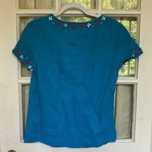 green emerald velvet dress Occasion Short Linen Dress-White Embroidery main image 0